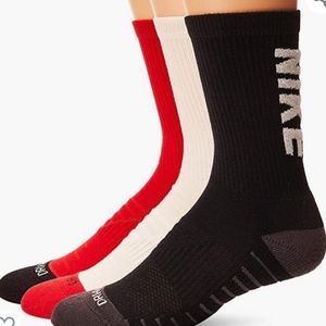 Nike- Everyday Max -3Pack Crew Sock-Red, Black,Wht